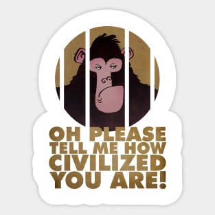 a brief note on civilization Sticker